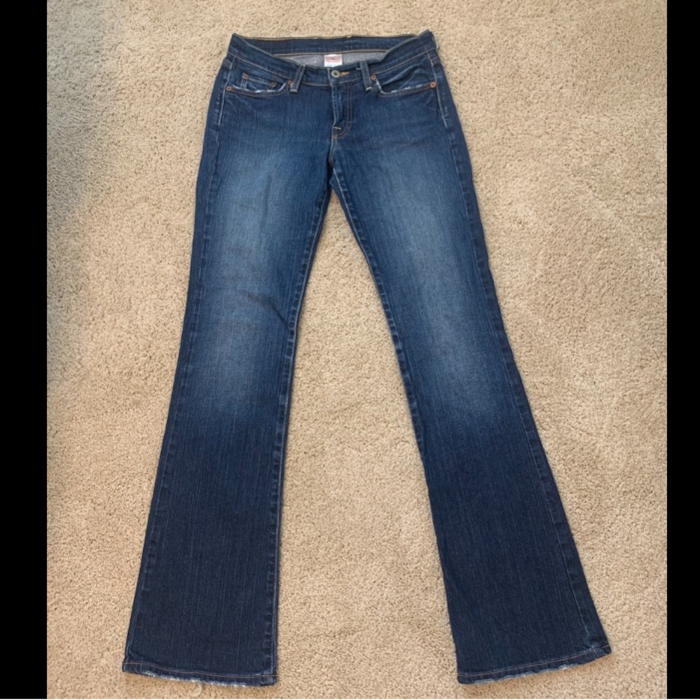 Lucky Brand Dungarees Sweet N Low Long Length Size 6/28